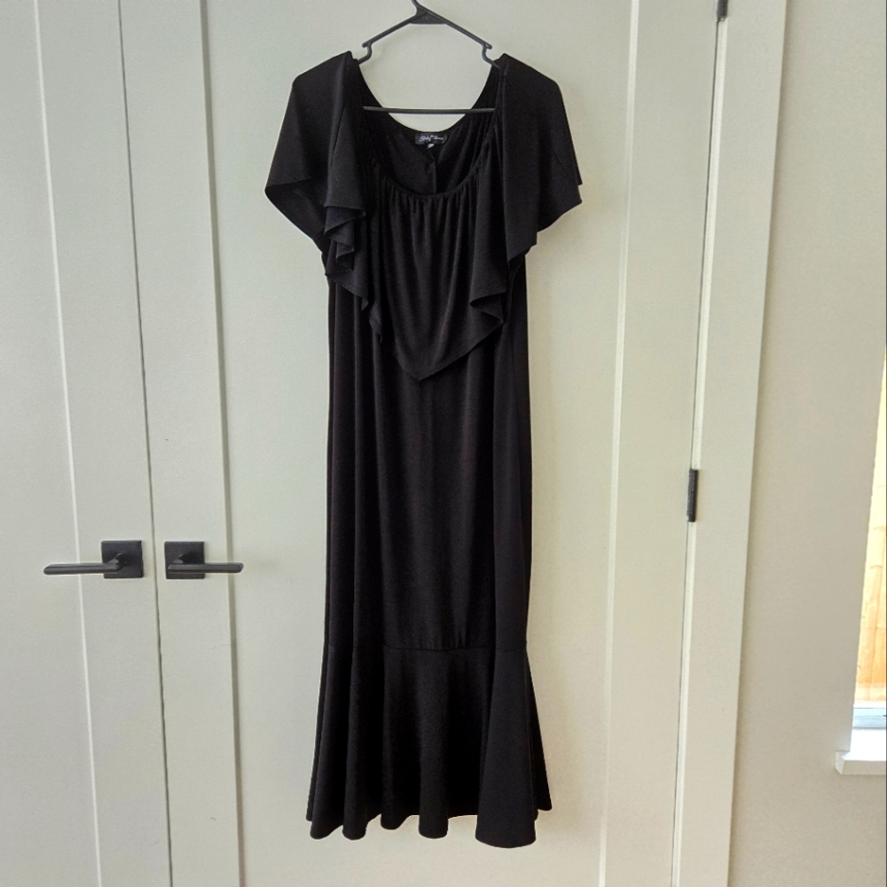 Slinky Brand Black Dress 1X